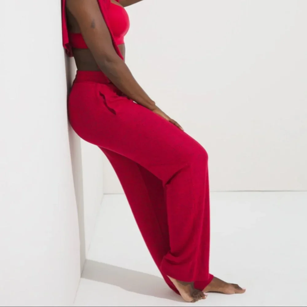 NWT Soma Brushed Cozy Pajama Lounge Set Red - Picture 7 of 9